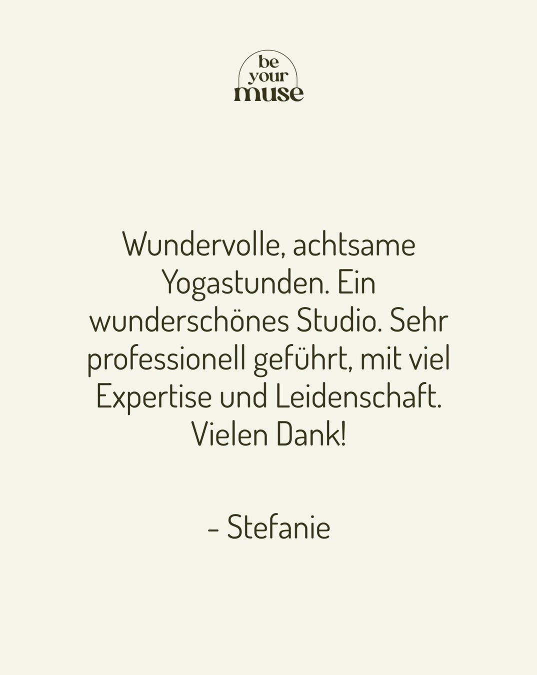 Was ihr &uuml;ber unser Studio zu sagen habt 💛🫶
Vielen Dank! 

Neugierig? 
&rarr; schau vorbei! 🤩

BE YOUR MUSE STUDIO
📍Ferrogasse 9/1, 1180 Wien (Gersthof)

Schnupperstunde nur 12&euro; 🔥

👉 alle Infos: www.beyourmuse.at