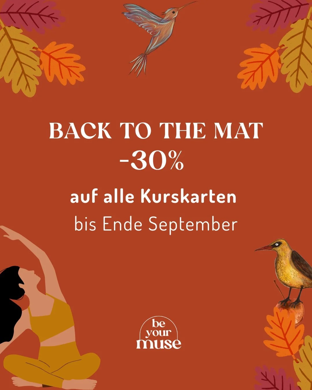 🍂✨ Back to the Mat &ndash; und 1 Jahr be your muse! ✨🍂

Kaum zu glauben, dass wir bereits unser erstes Jahr im Studio feiern! Ein Jahr voller Bewegung, Begegnungen, sch&ouml;ner Energie und so vieler von euch, die gemeinsam mit uns auf die Matte ge