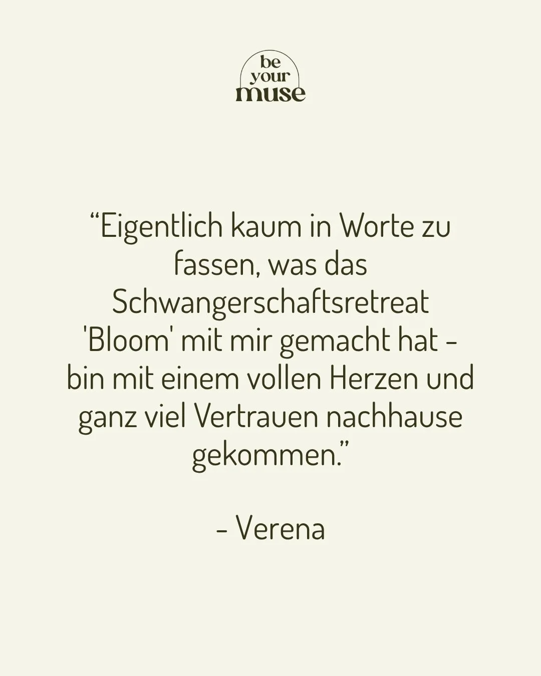 Was bleibt, wenn ein Retreat zu Ende geht? 🤍

F&uuml;r diese Frauen: mehr Vertrauen in sich selbst, neue Verbindungen und Erinnerungen, die sie durch ihre Schwangerschaft begleiten.

Eure Worte zu lesen, ber&uuml;hrt uns jedes Mal. Danke, dass ihr e
