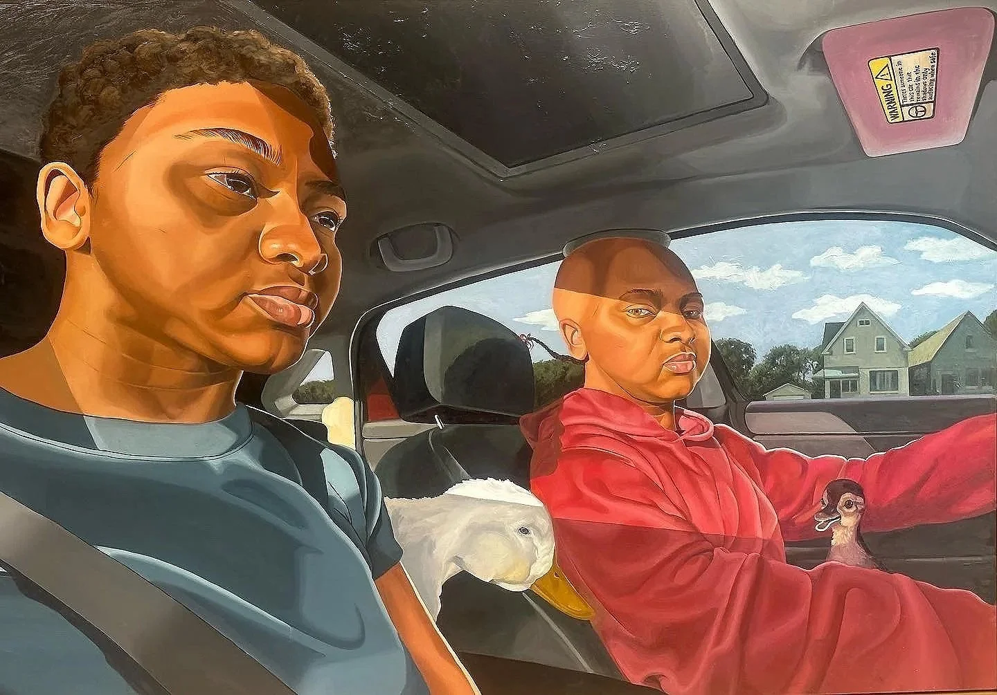 "On Sundays, I Inherit My Grandmother's Stare" 
Oil 2024
6ft x 9ft