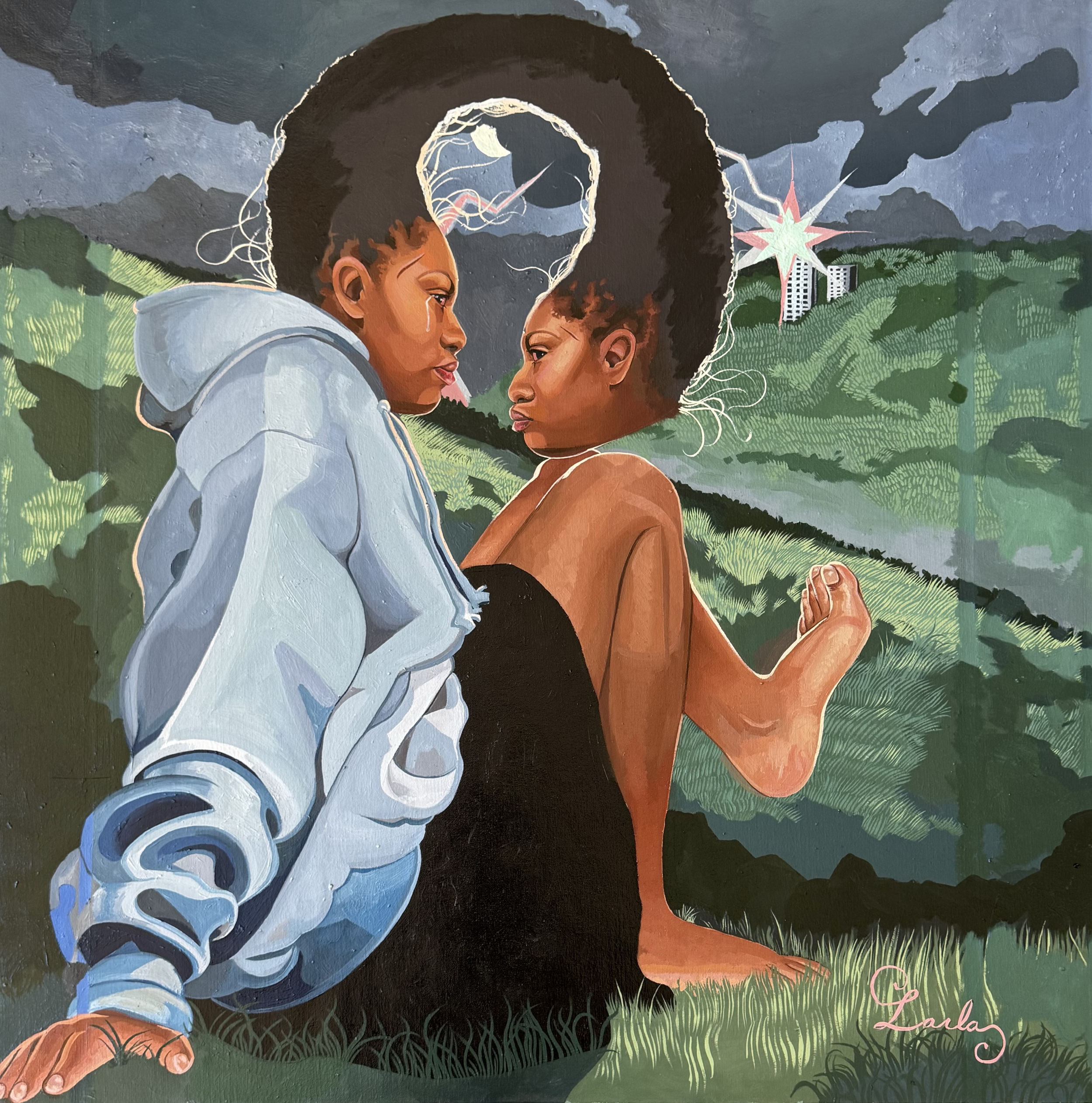 " I Cry at the Sight of Her" Oil 2025 36 x36