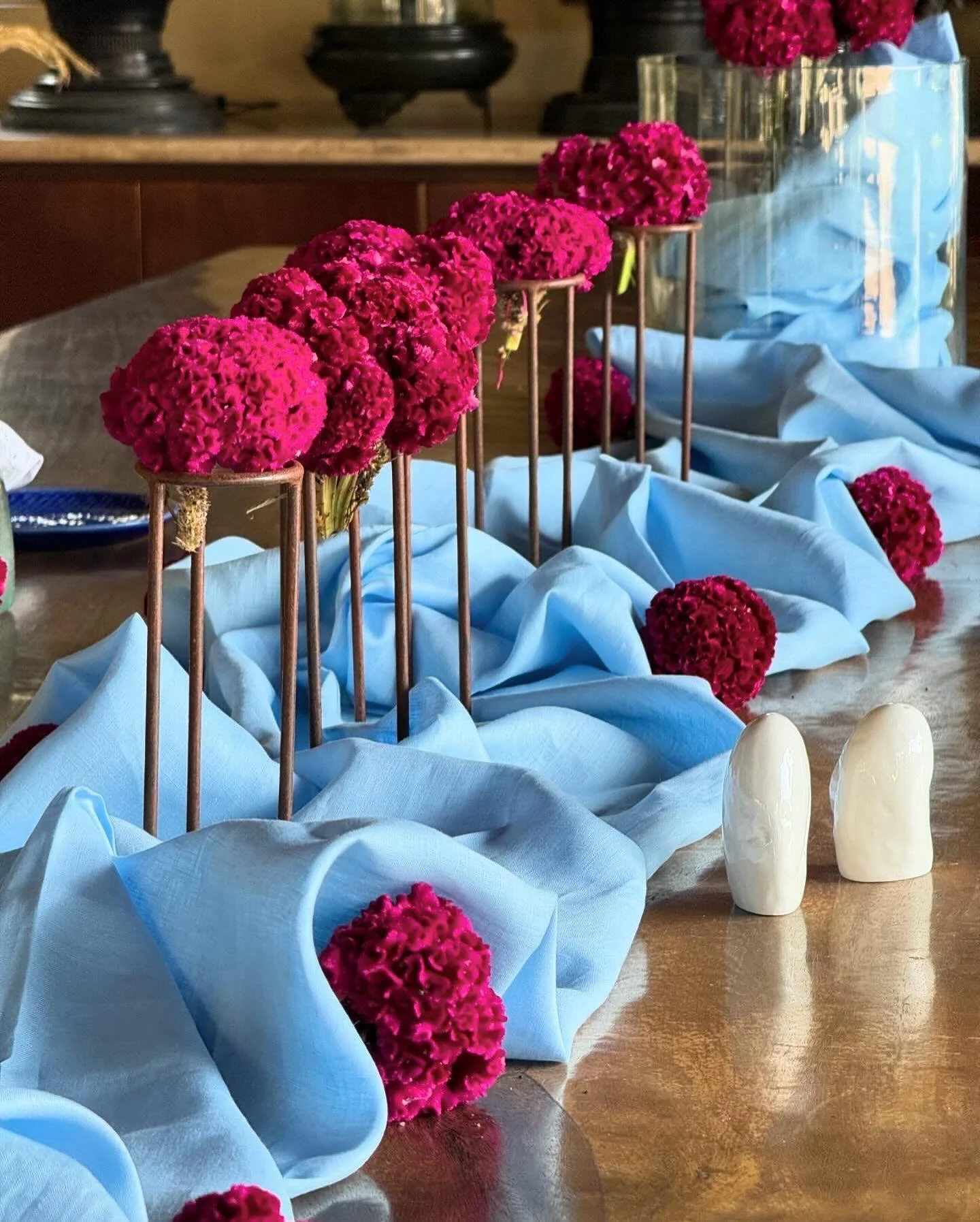 Sometimes I envision a theme in my head start creating a table runner based with that inspiration. I then choose plates that perfectly complement the theme, bringing everything together beautifully. It&rsquo;s like  painting a picture, where each ele