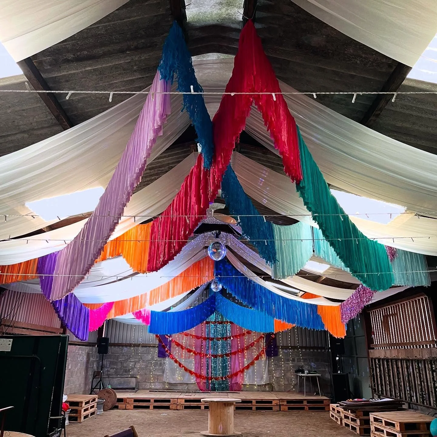 WOW!

💜💙🩵💚💛🧡❤️🩷

I love it when a plan comes together! All the hard work and hours making this bunting has finally paid off!

It&rsquo;s nice to really showcase what I can do in these big spaces , and how decor can transform a sheep shed in to