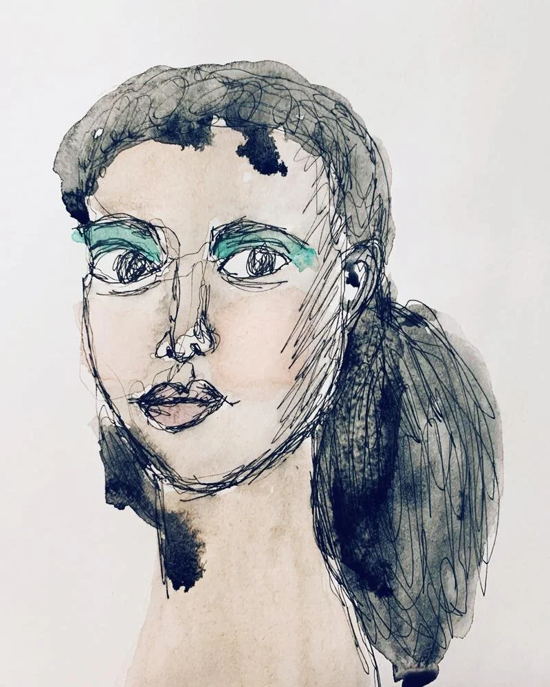 Sherri Allen Sketchbook Portrait Drawing