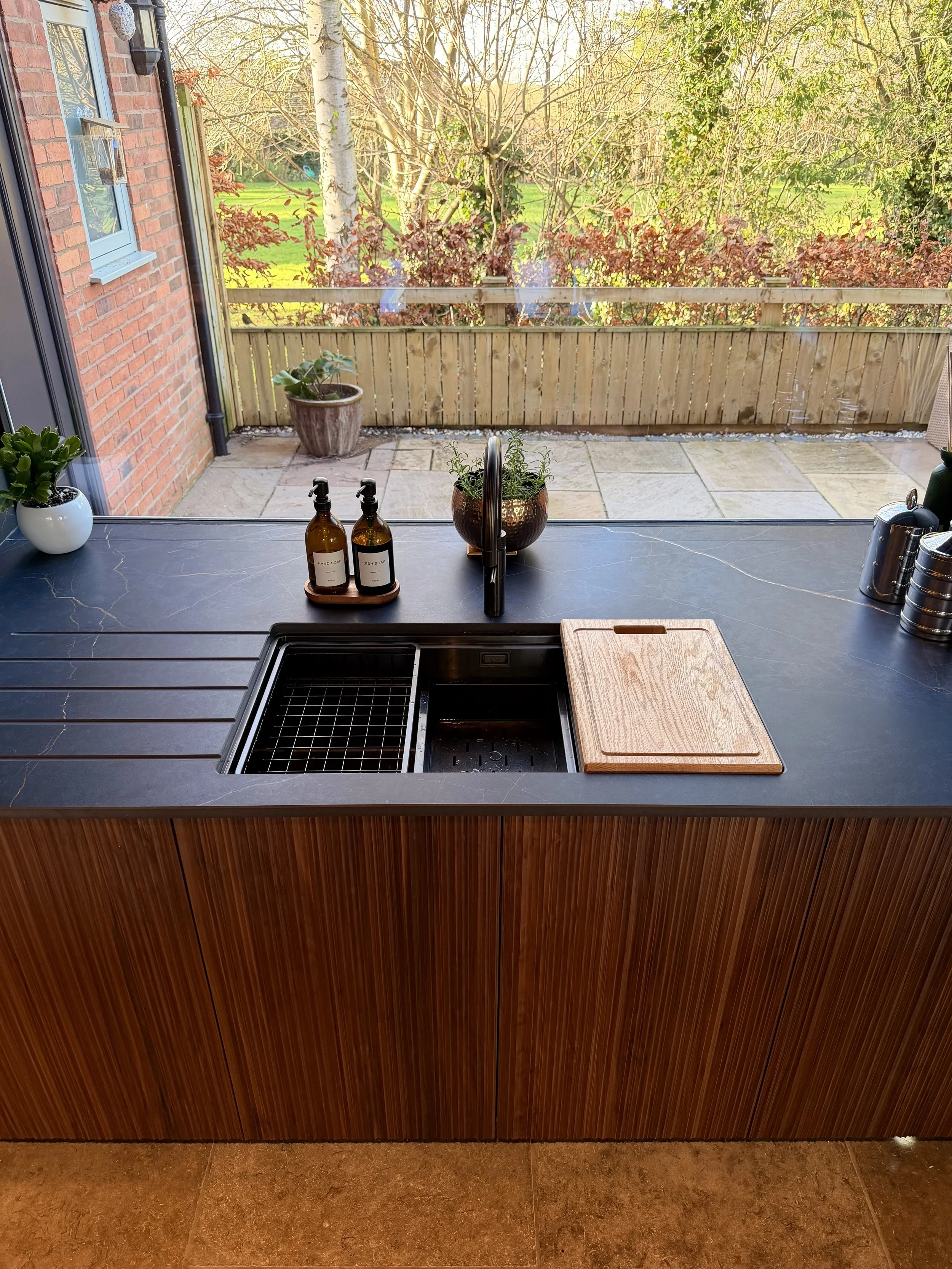 Workstation sink with a view.