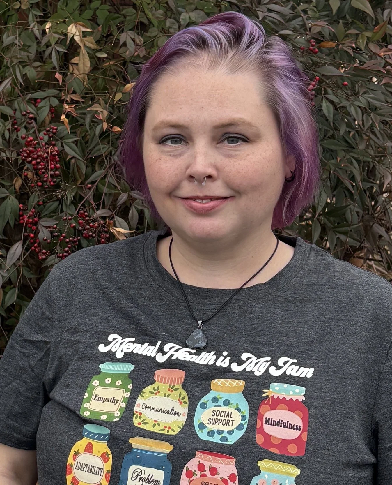 Brandy Fallon, Resident in Counseling works with mental health support for medical diagnoses, neurodiversity, and disability concerns.