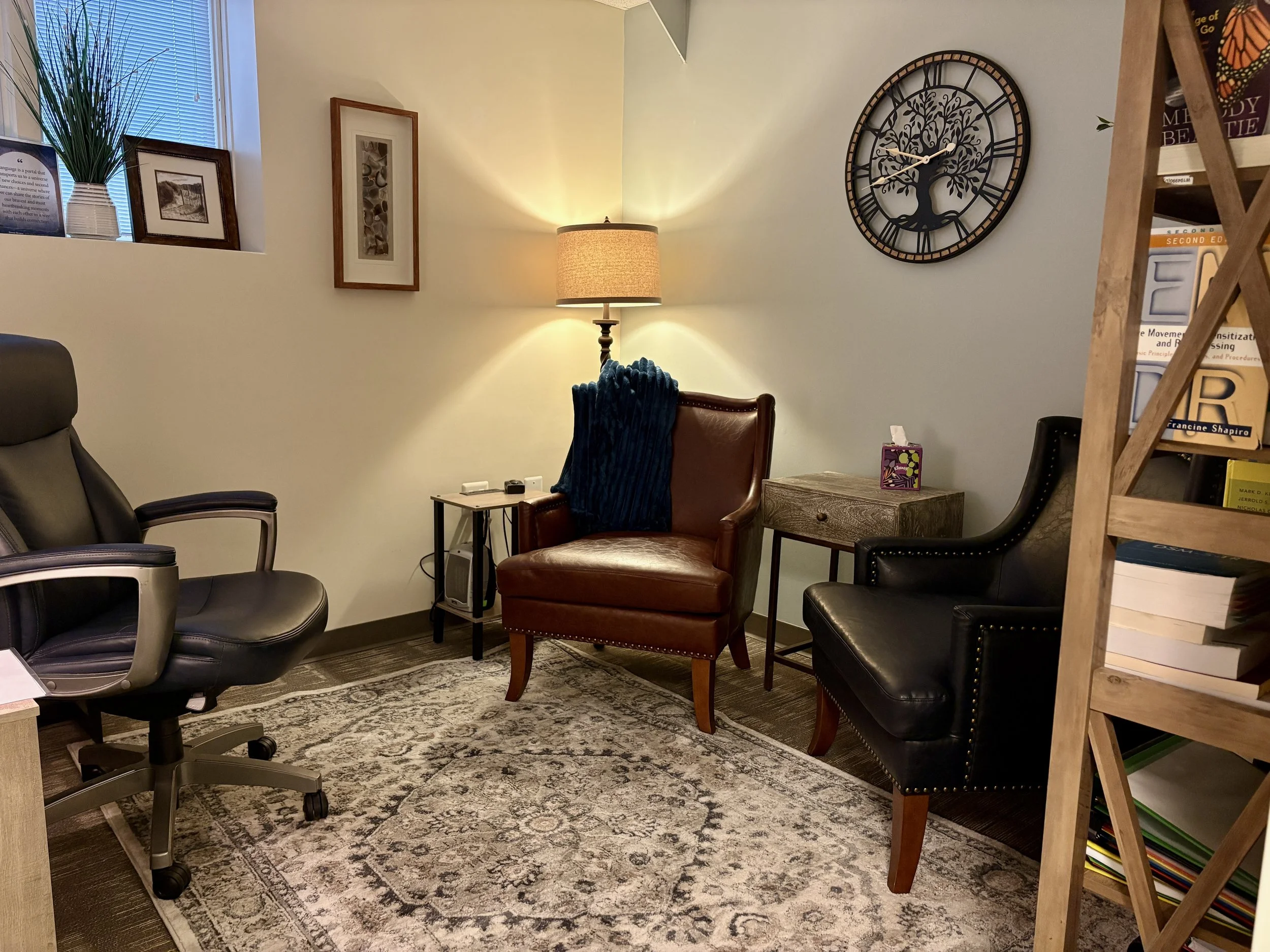 Men’s therapy space designed for emotional safety, reflection, and personal growth