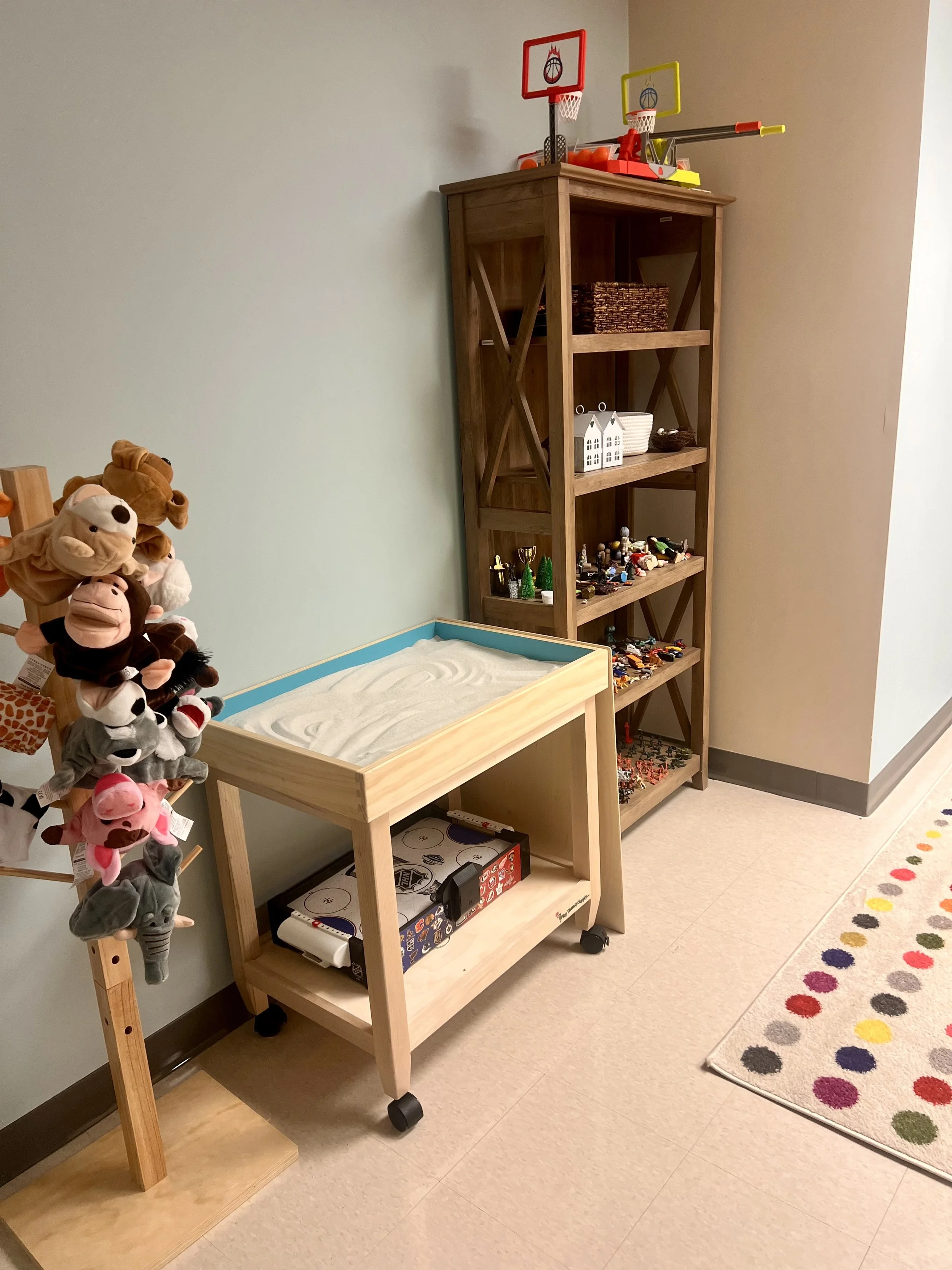 Play therapy materials for children and adolescents Thrive Counseling VA