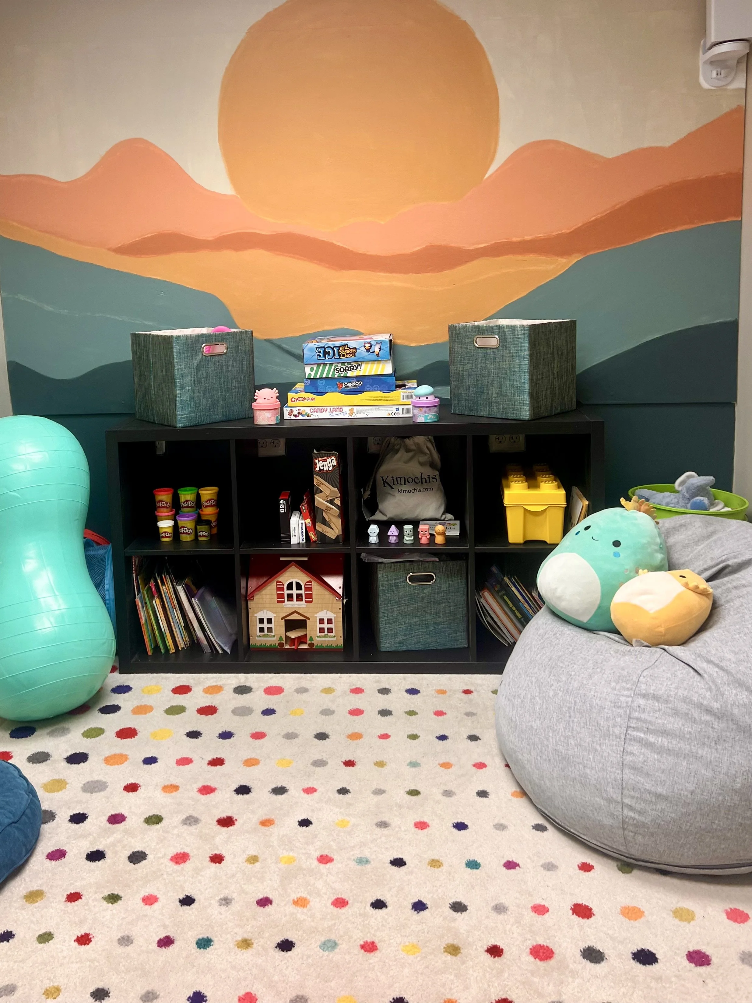 Child and tween therapy play therapy room Fredericksburg Virginia