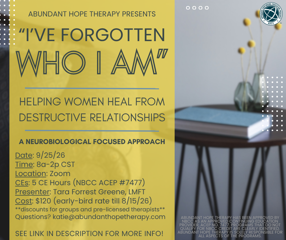 I’ve Forgotten Who I Am: Helping Women Heal From Destructive Relationships