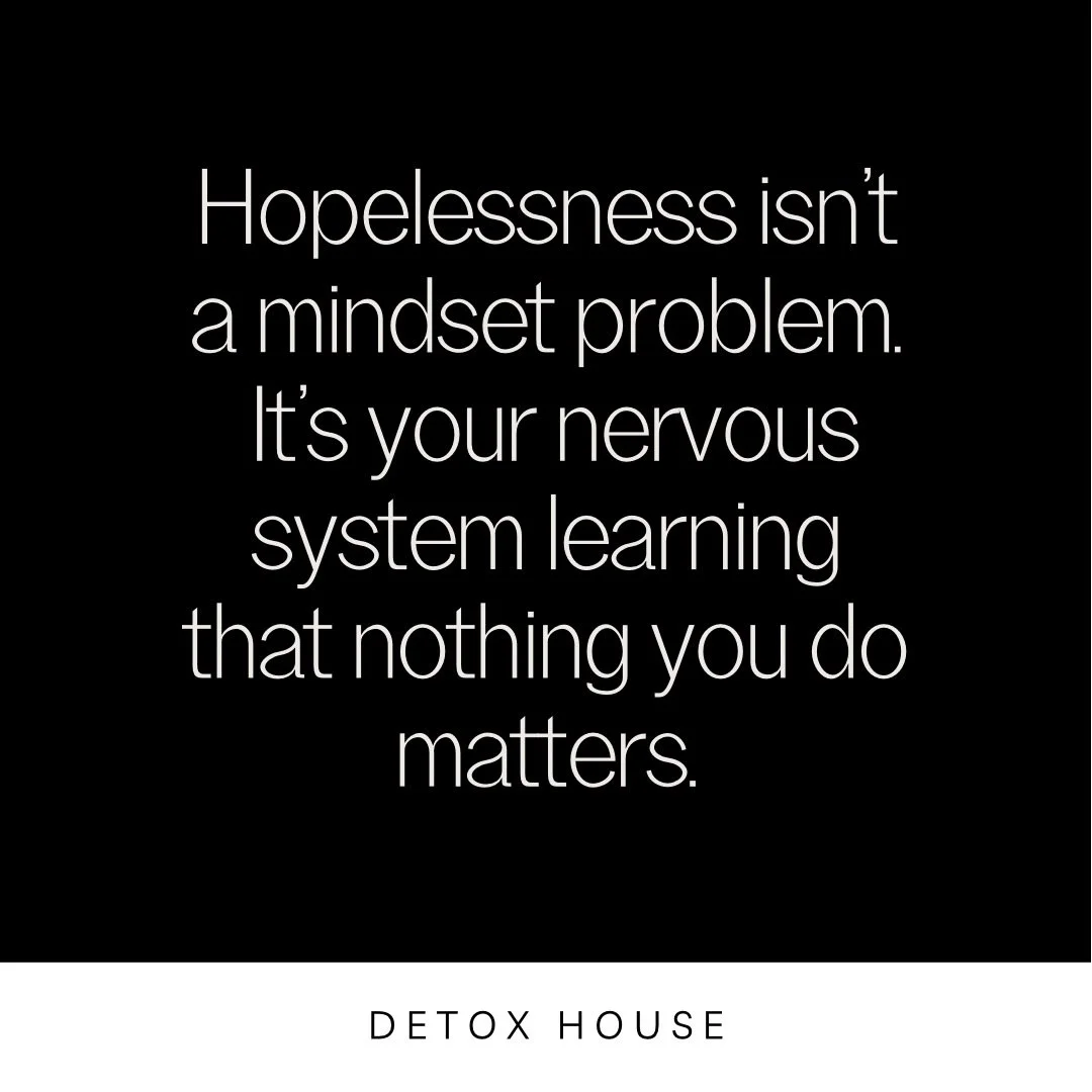 &ldquo;I give up&rdquo;. Discouragement. Hopelessness. These aren&rsquo;t mindset issues or discipline problems. It&rsquo;s your nervous system forgetting what&rsquo;s possible for you. 

There&rsquo;s a moment in everyone&rsquo;s journey where they 