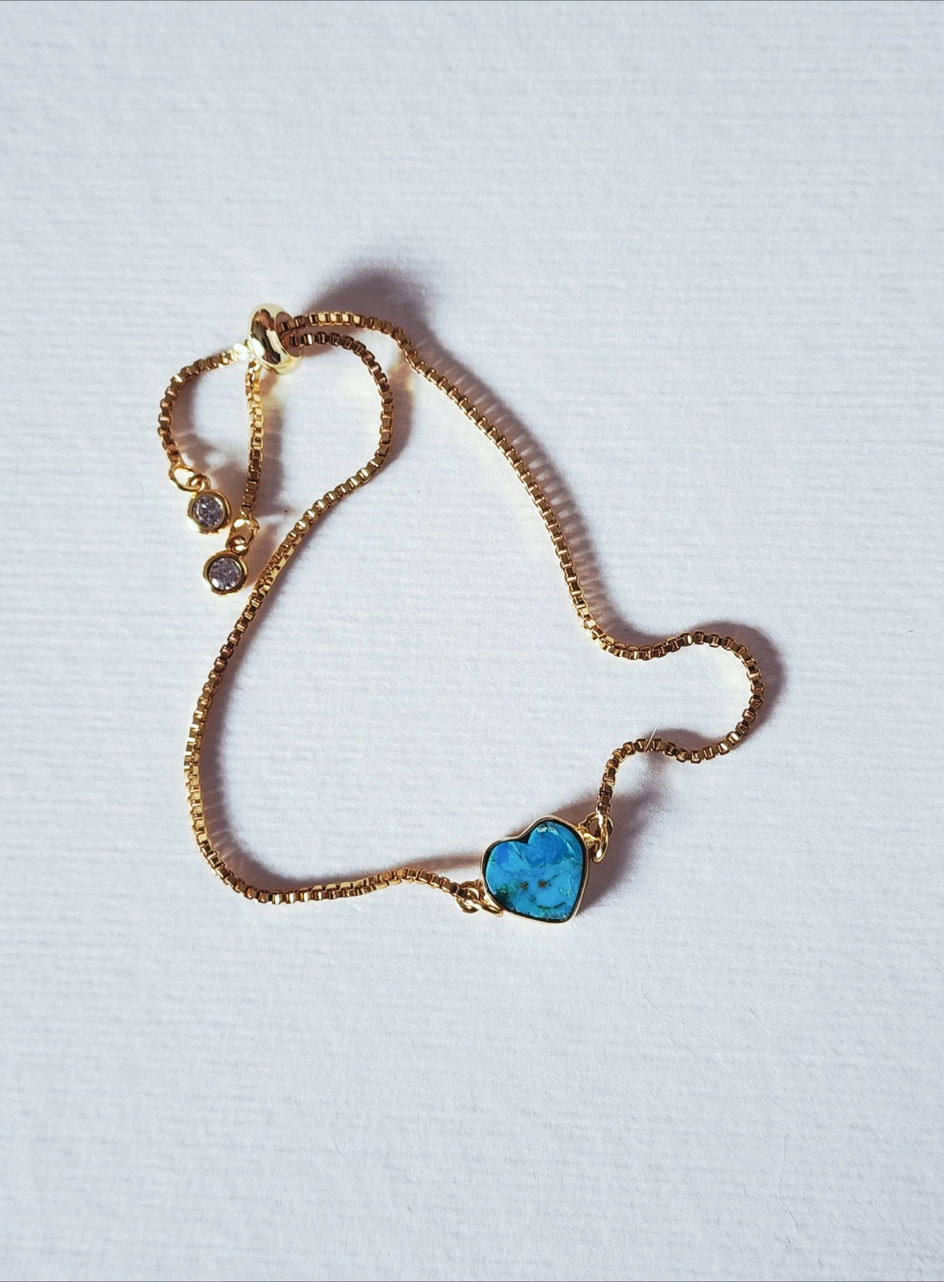 Turquoise Howlite Heart Bracelet