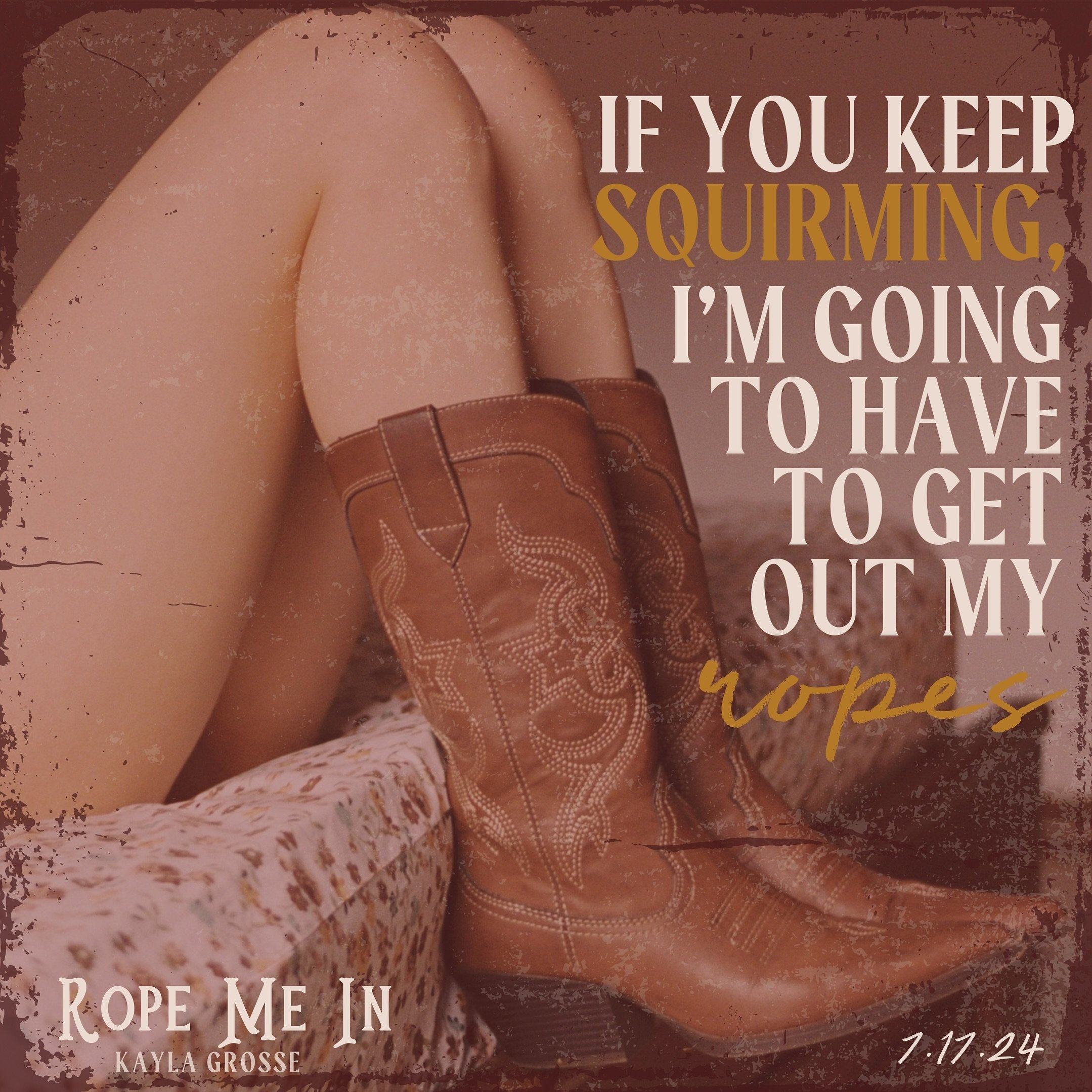 &ldquo;If you keep squirming, I&rsquo;m going to have to get out my ROPES.&rdquo; - Kade 🥵

You can pre-order the Kindle version of Rope Me In via the L I N K in my bio 🤎

And don&rsquo;t forget the audiobook comes out with Lucy Rivers &amp; Grayso