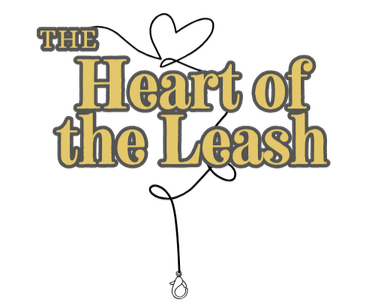 Text that reads 'The Heart of the Leash' in a stylized font.