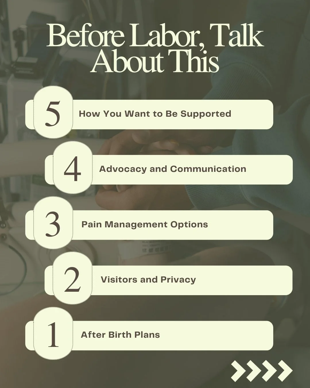 These are simple conversations, but they make a big difference once labor starts. You&rsquo;ll both feel more connected, more confident, and ready to handle whatever comes.

If you want a few tools or prompts to help you start the talk, I can send yo