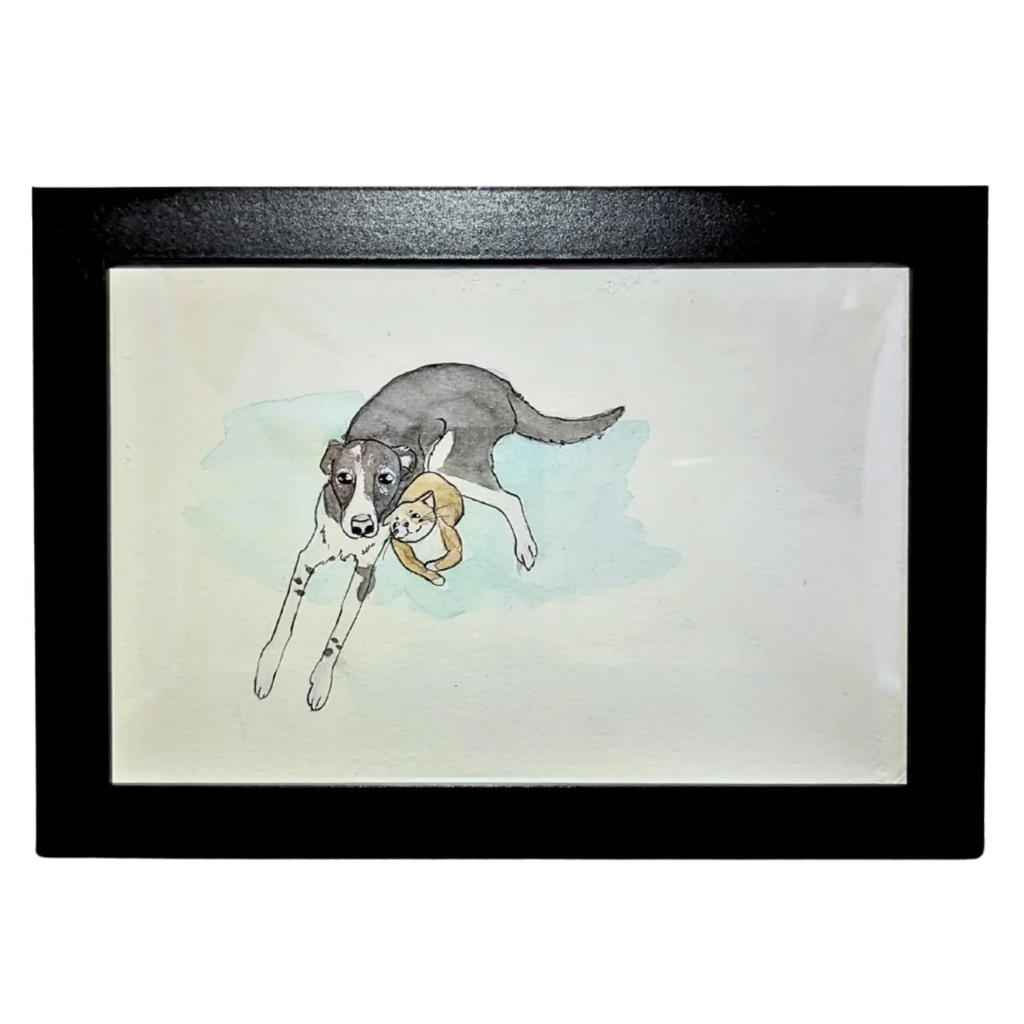 Meet Ruby and Princess, two sweet pets who loved to chase butterflies and sticks. These two were so much fun to paint! 

Interested in a commission? Check out my website --&gt; link in bio 

#art #artist #petportraits #petartist #watercolor #pets #sm