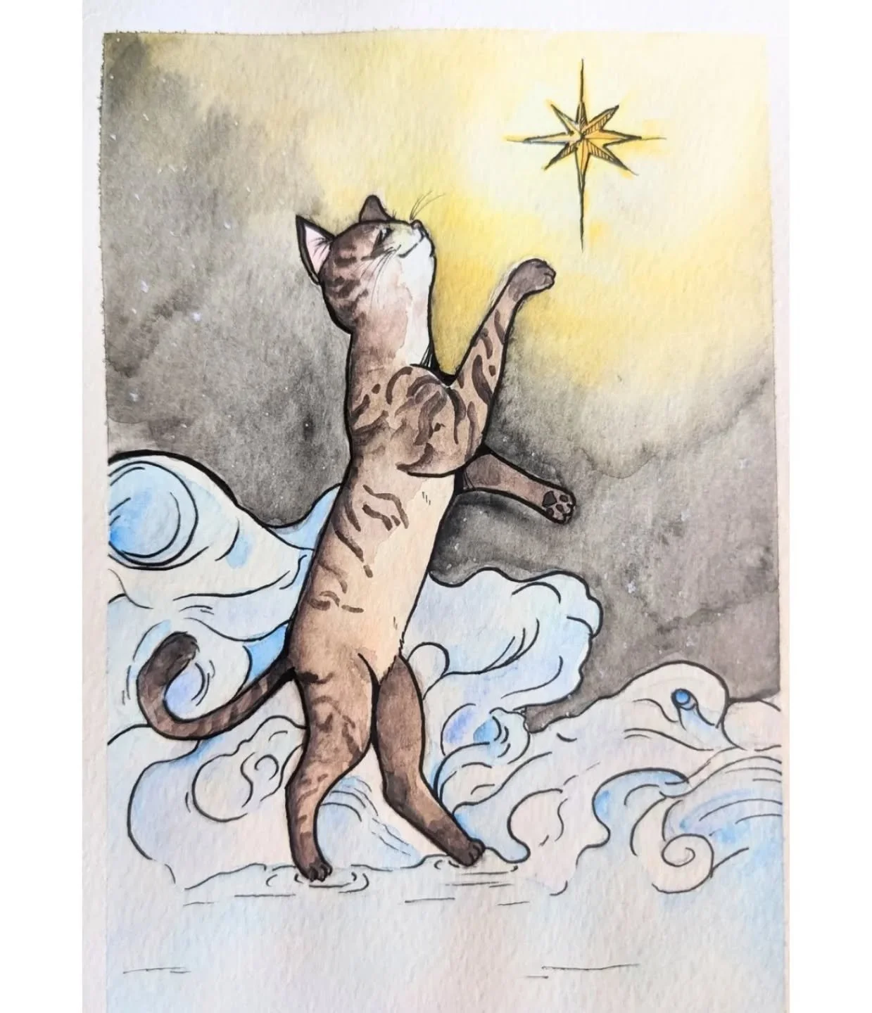 Another of the tarot deck I will likely never finish, the Star. 
✨🌟⭐✨
TOMORROW --&gt; Park Silly Sunday Market! Be there or be square 🙀

Summer commissions are winding down. This is a last call until the holiday season! 
Check out my website for pr