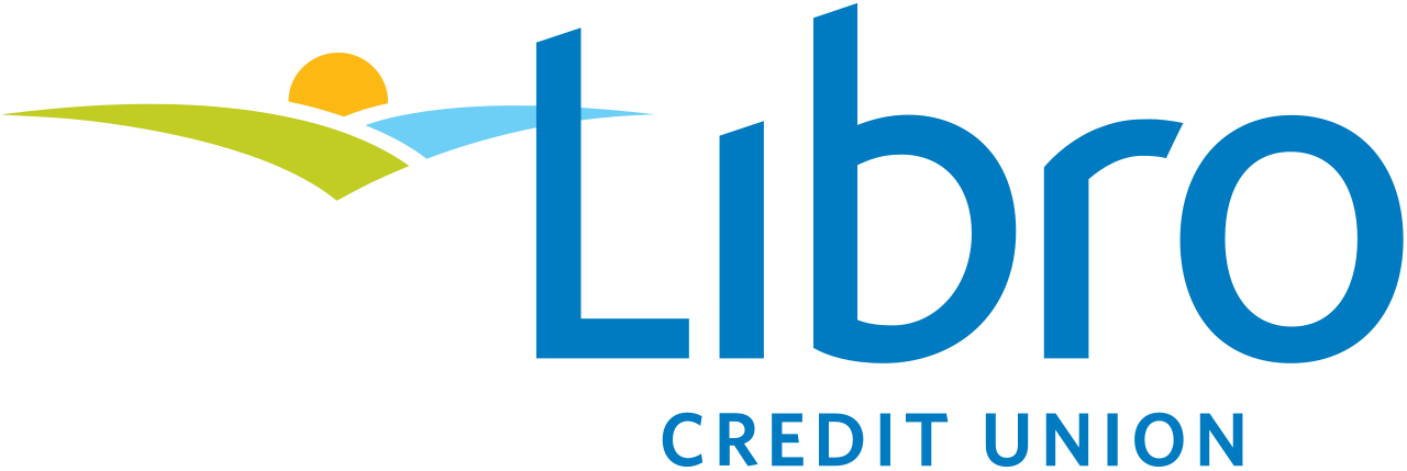 Logo of Libco Credit Union with a stylized sun rising over a green hill and a blue bird in flight.