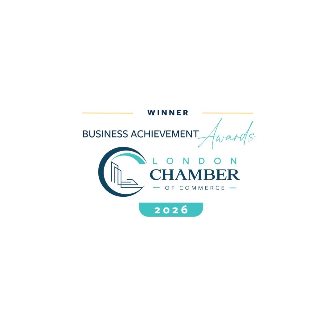 Award certificate for Business Achievement from the London Chamber of Commerce, 2026.