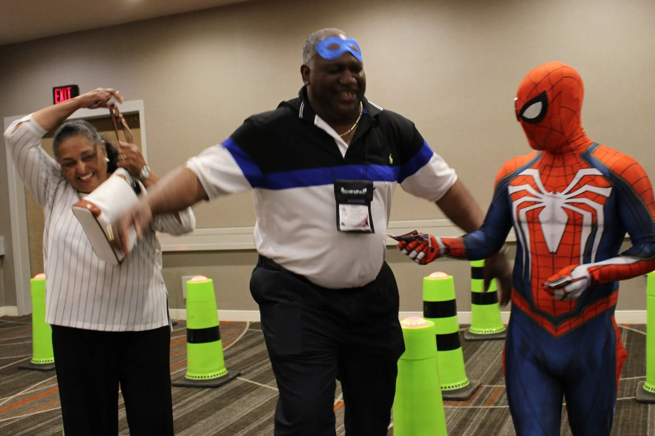 Arthur Boykin, PATS and Spider Man at the 2019 KPTA Big Night out