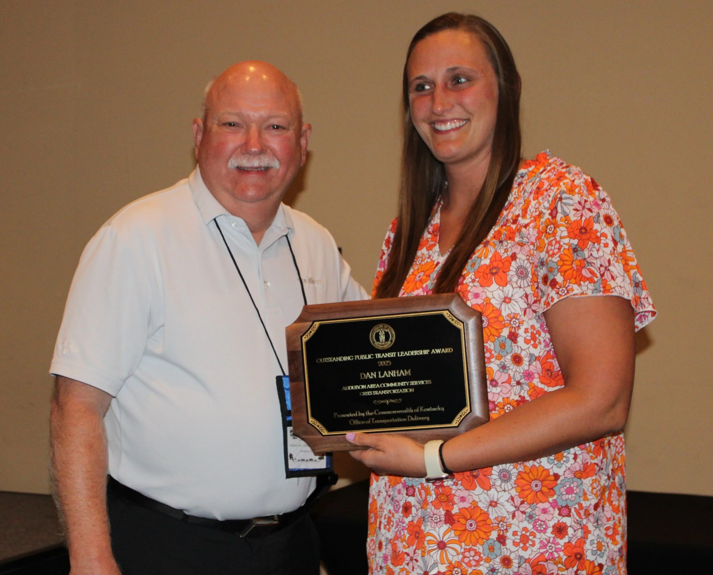 OUTSTANDING PUBLIC TRANSIT LEADERSHIP AWARD Dan Lanham - Audobon Area Community Services GRITS Transportation