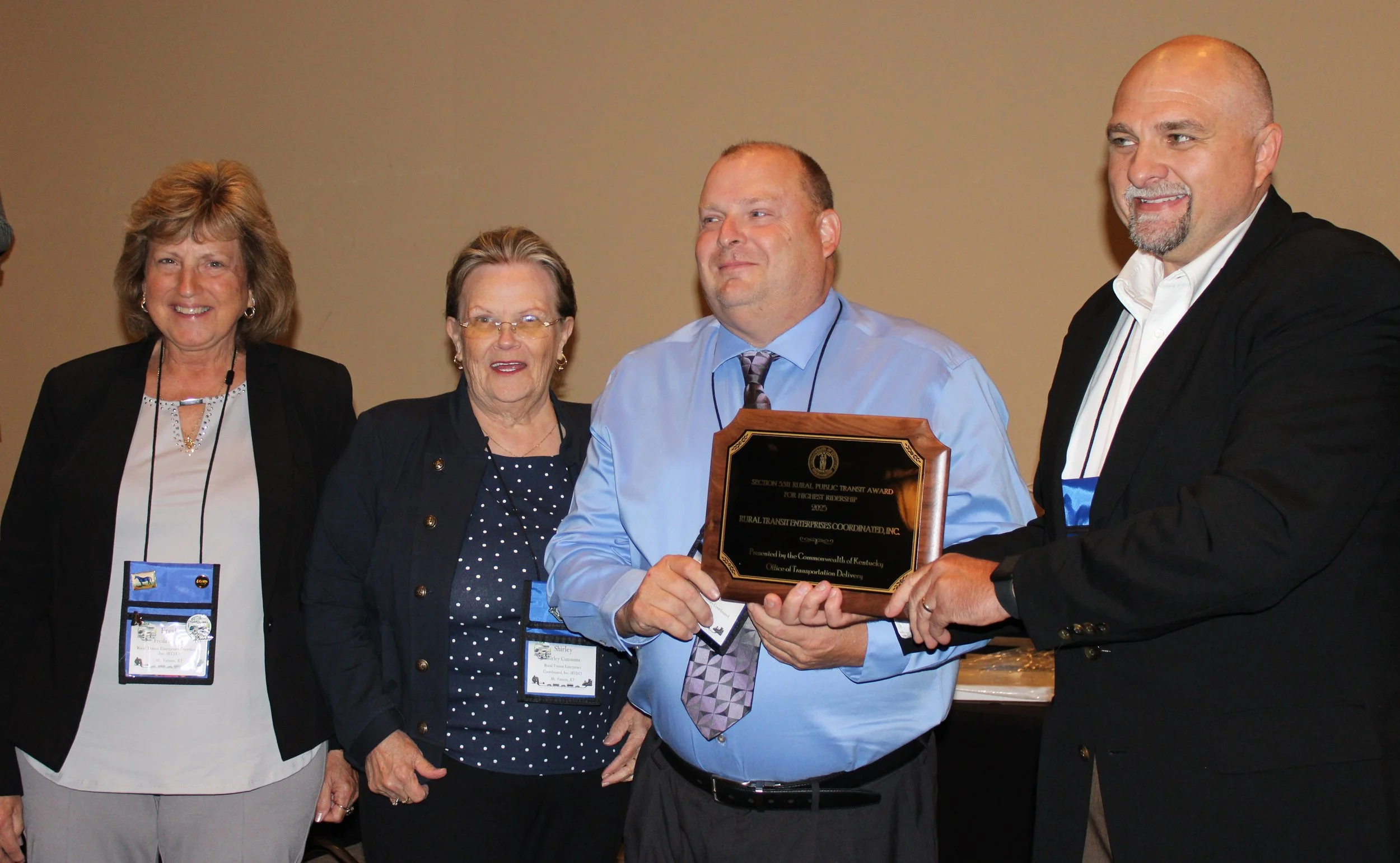 SECTION 5311 RURAL PUBLIC TRANSIT AWARD  FOR HIGHEST RIDERSHIP  Rural Transit Enterprises Coordinated, INC.