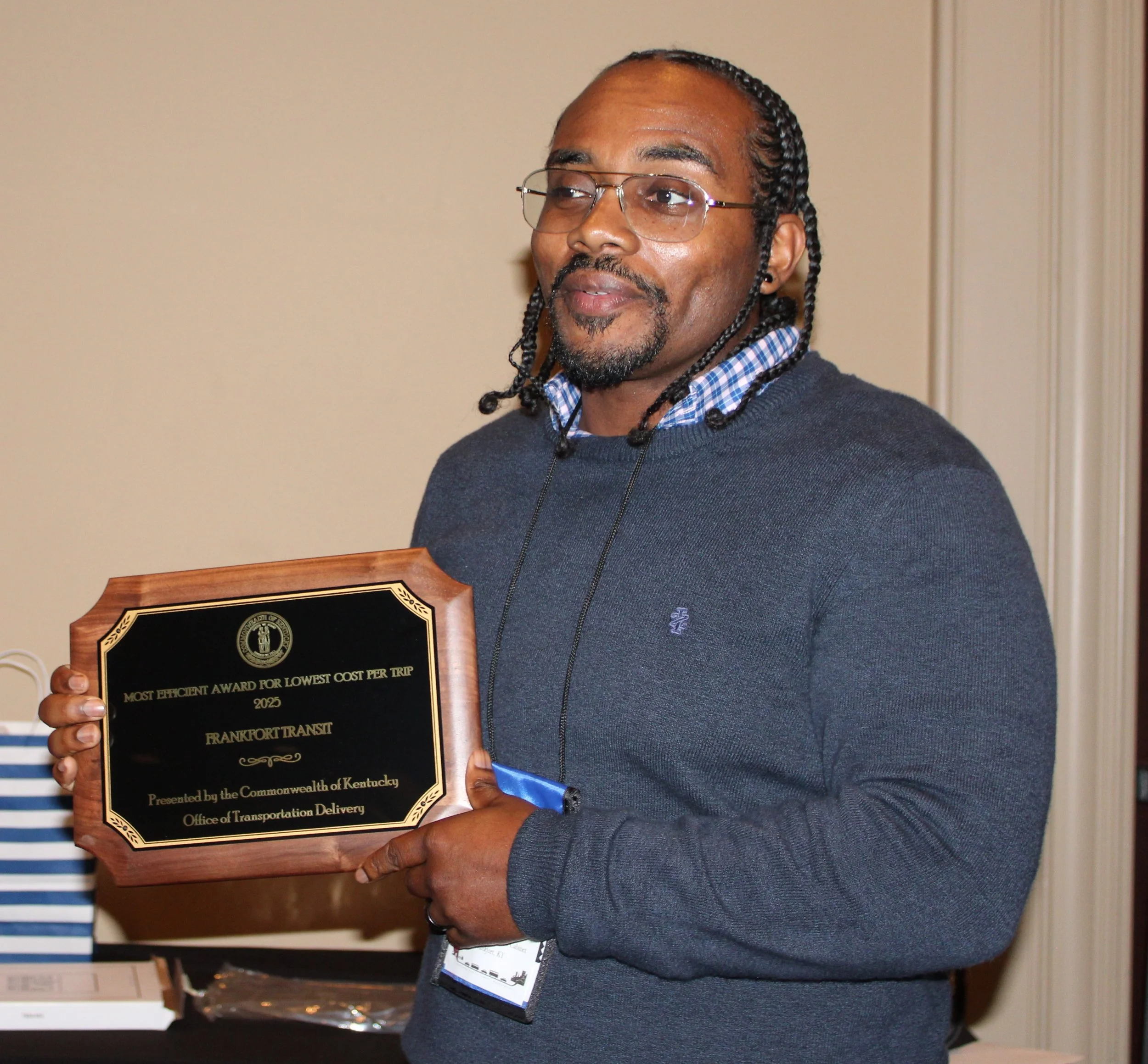 MOST EFFICIENT AWARD FOR LOWEST COST PER TRIP  Frankfort Transit