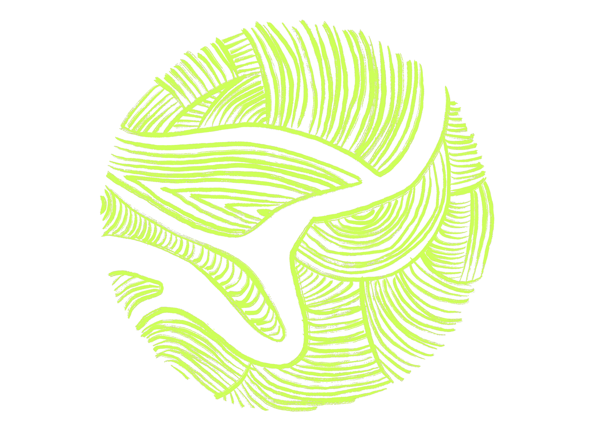Abstract illustration of a brain with interconnected neural pathways represented by light blue curving and looping lines on a dark background.