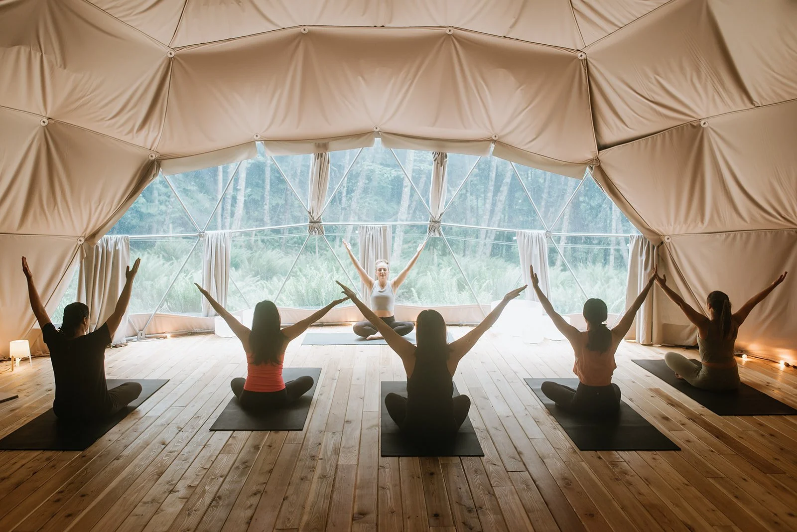 Nectar Yoga Retreat Dome Group Yoga 07_2022 @laurazekephotography.jpg