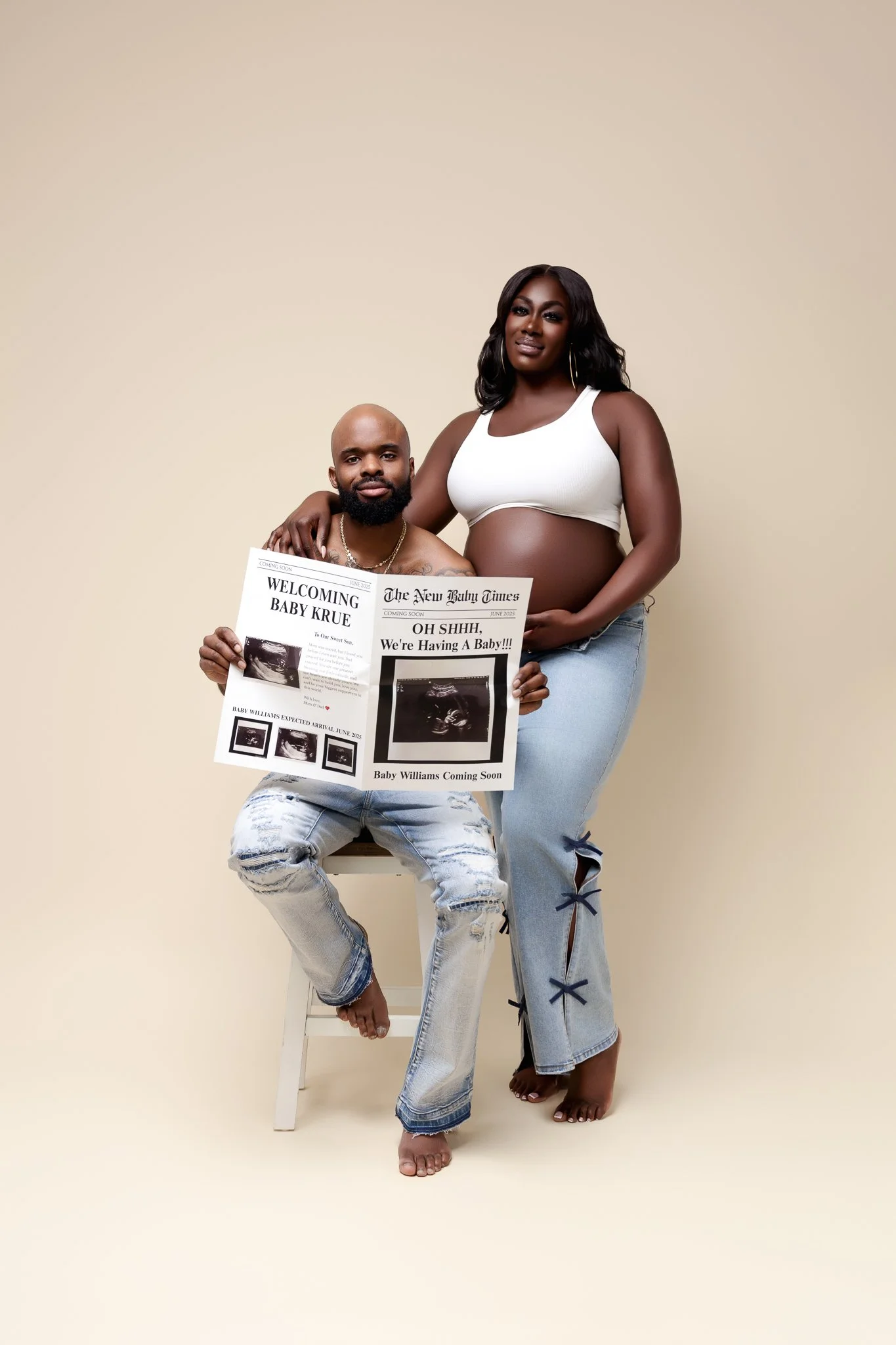 Atlanta, GA Maternity Photographer | Chelsey Studio Maternity Session