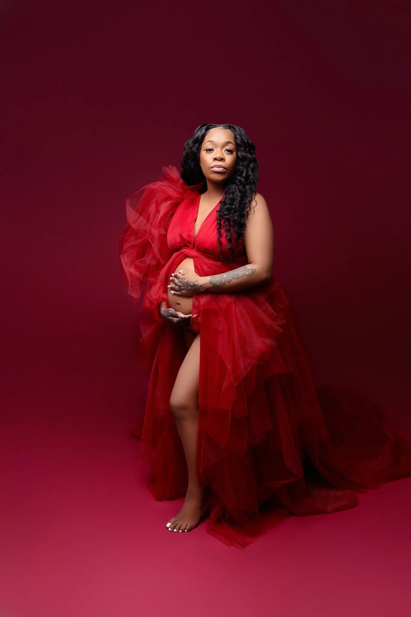 Atlanta, GA Maternity Photographer | Alicia Studio Maternity Session 