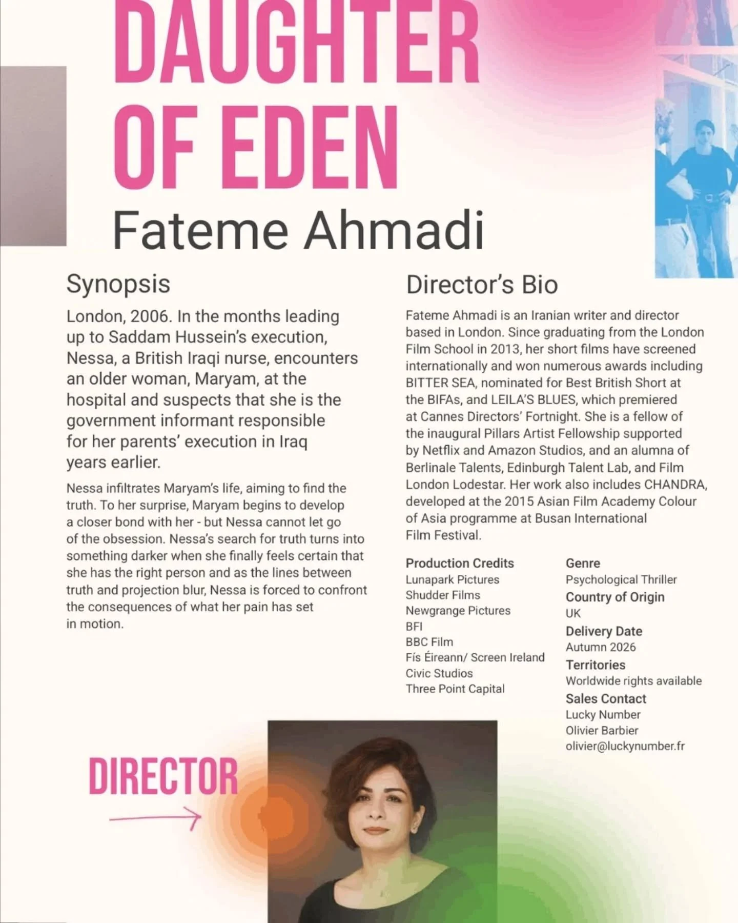 DAUGHTER OF EDEN selected for Great 8 at Cannes 2026