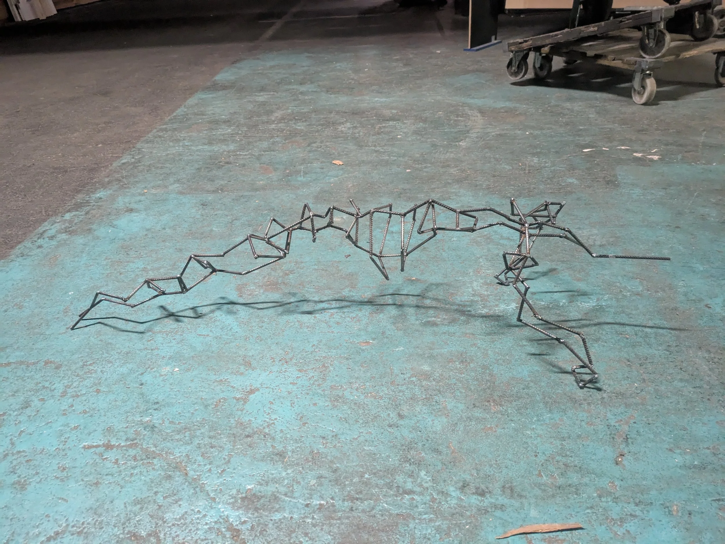 scale model with two feet