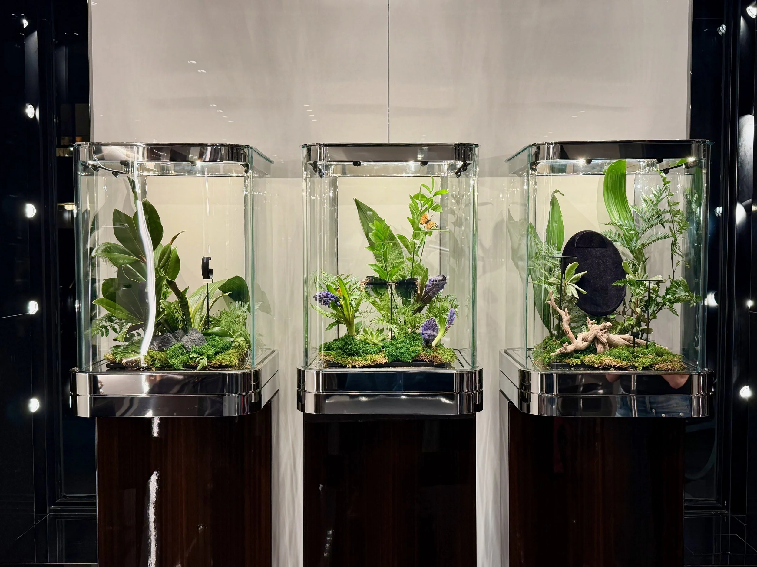 Real greenery installation for Dolce & Gabbana Jewelry at the Madison Avenue boutique in New York