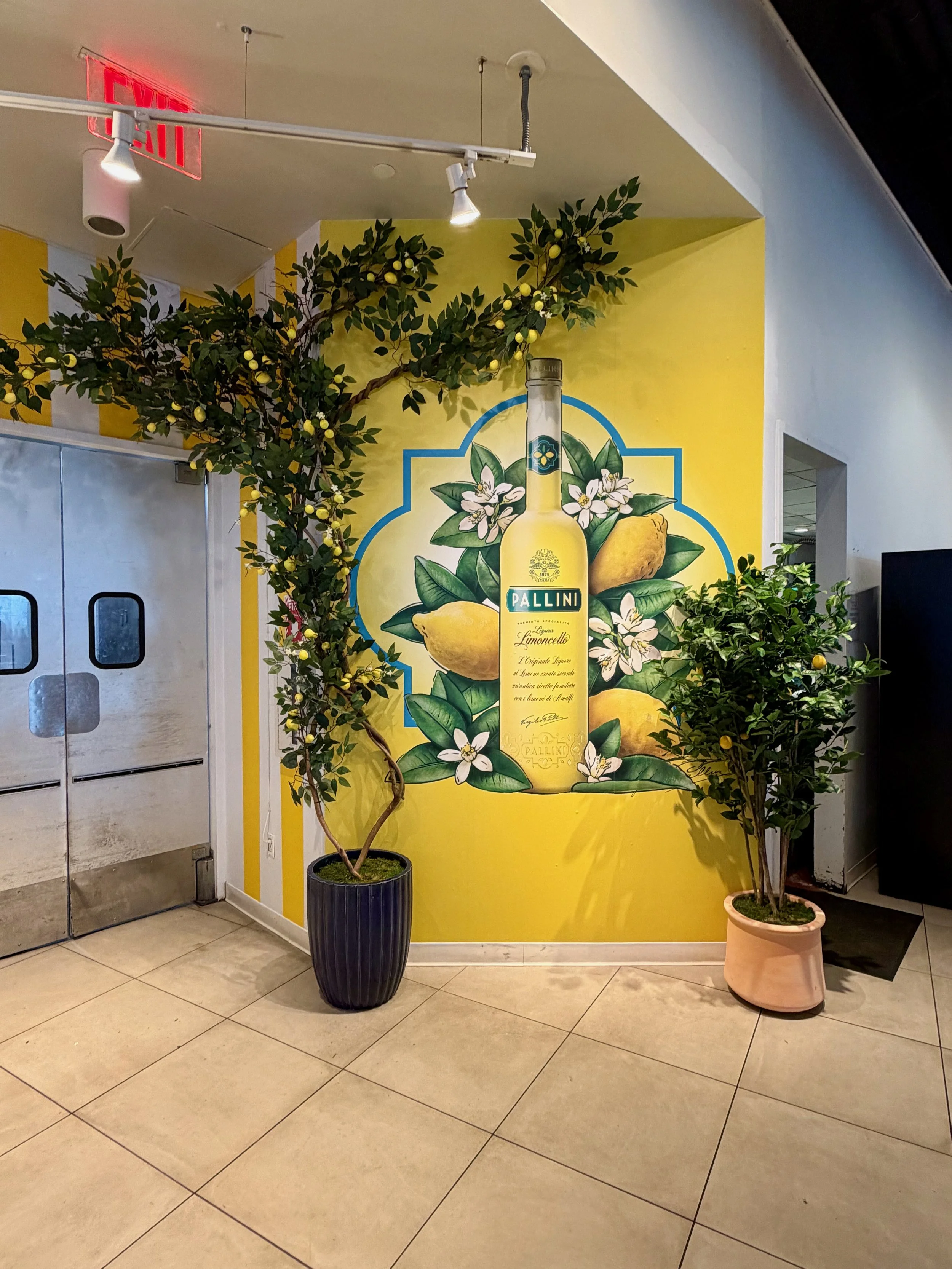 Pallini key visual for Pallini limoncello pop-up at eataly NY