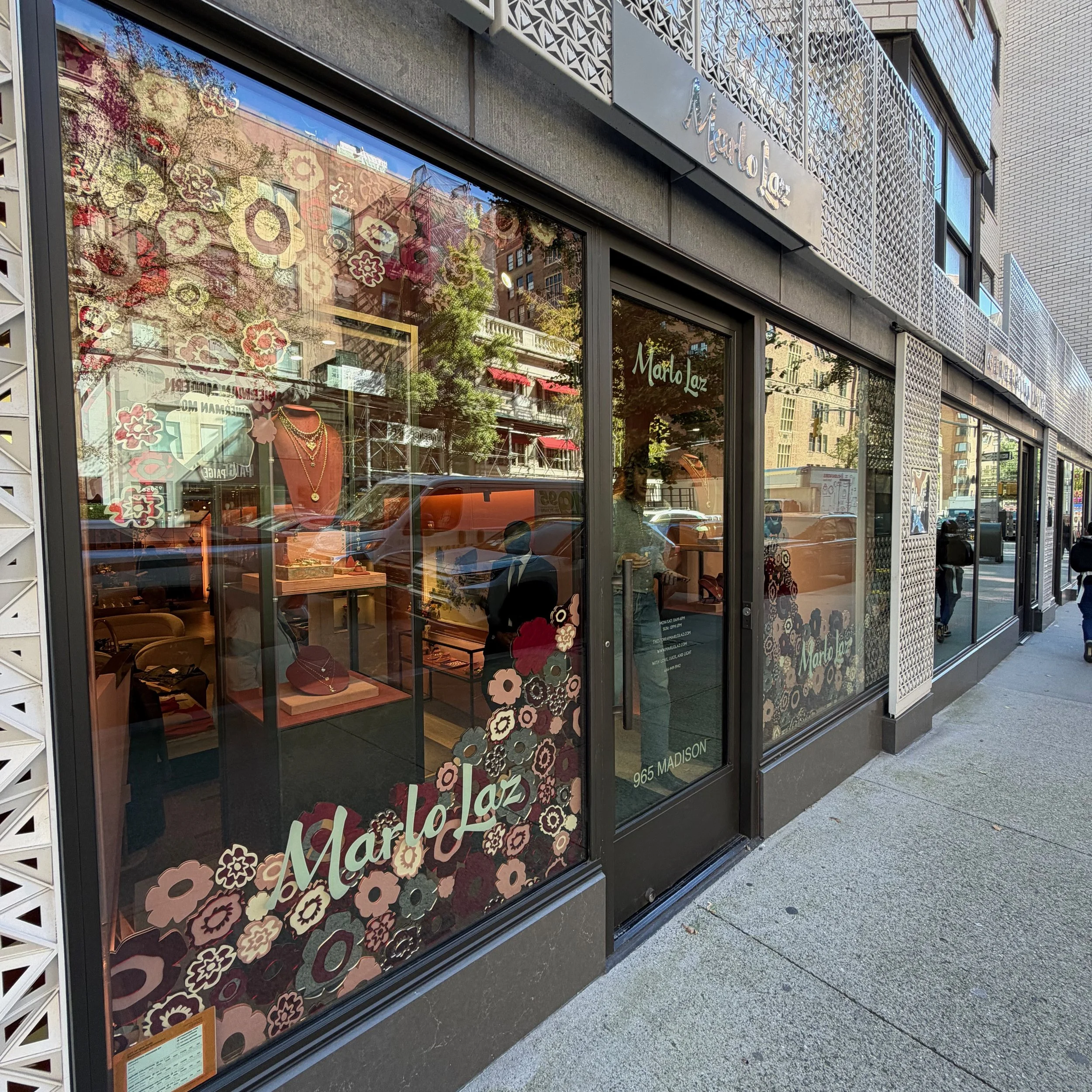 Fine jewelry store front on Madison Avenue in  New York