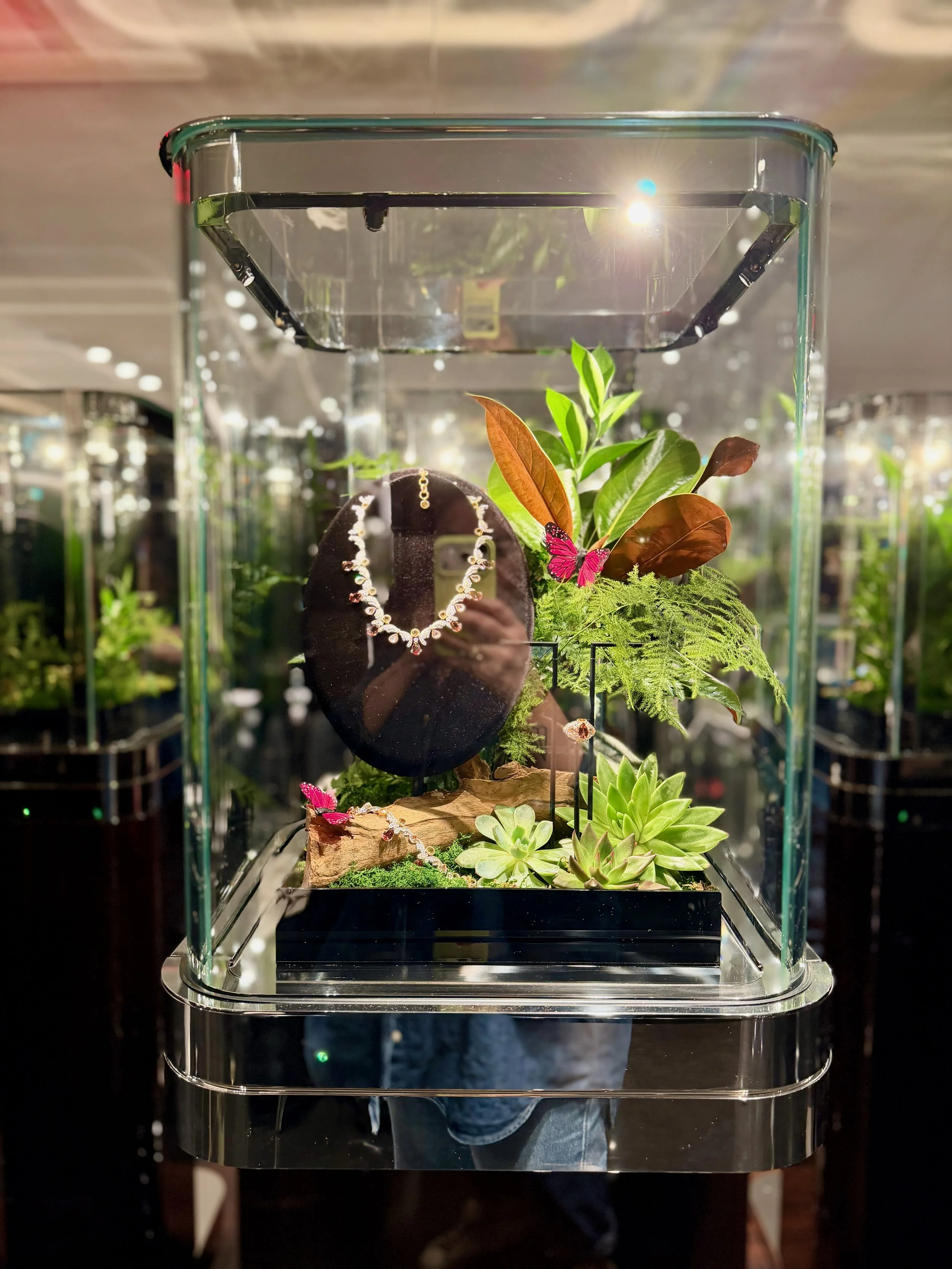 Real greenery installation for Dolce & Gabbana Jewelry at the Madison Avenue boutique in New York