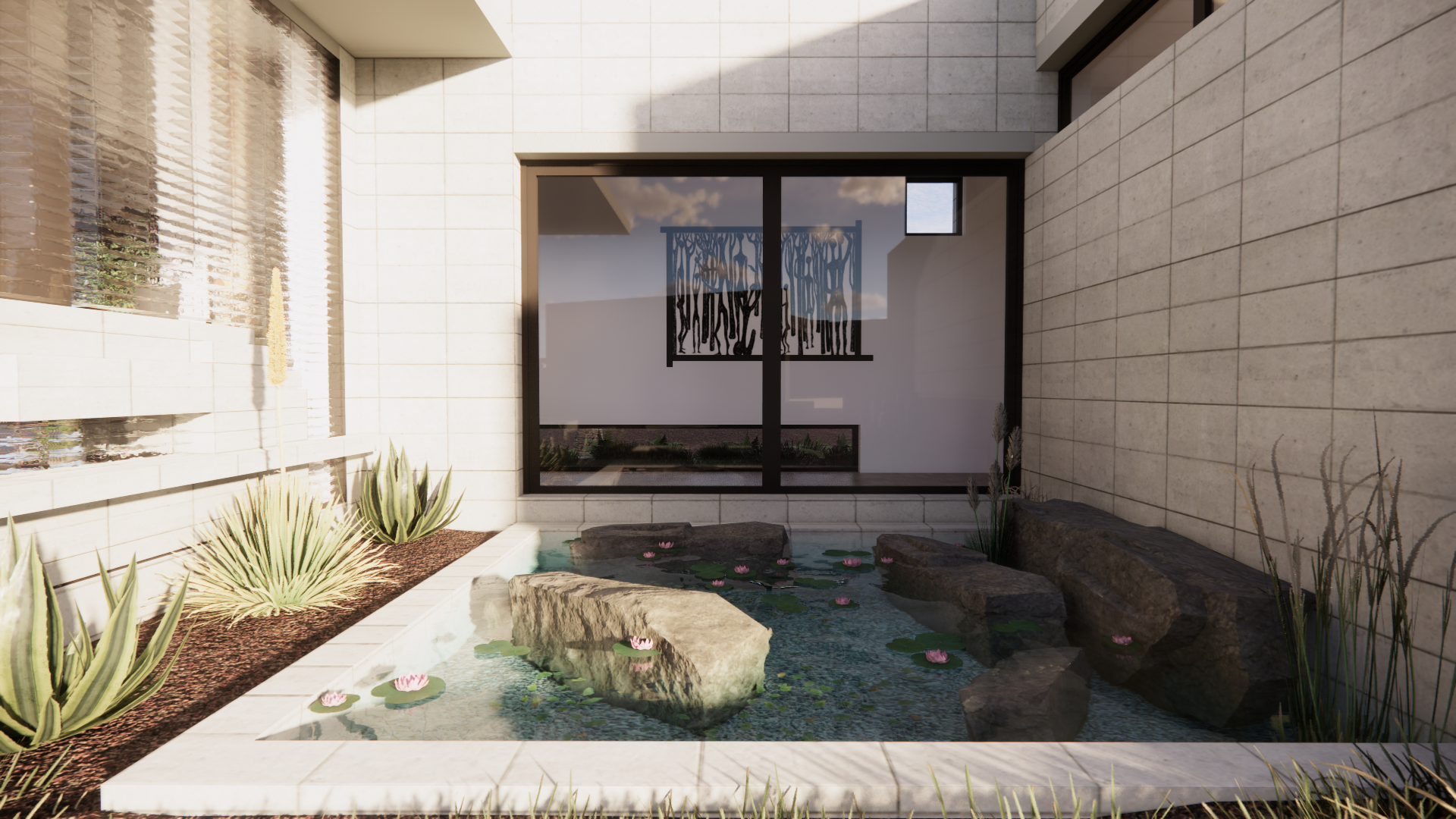 Pond creates micro climate