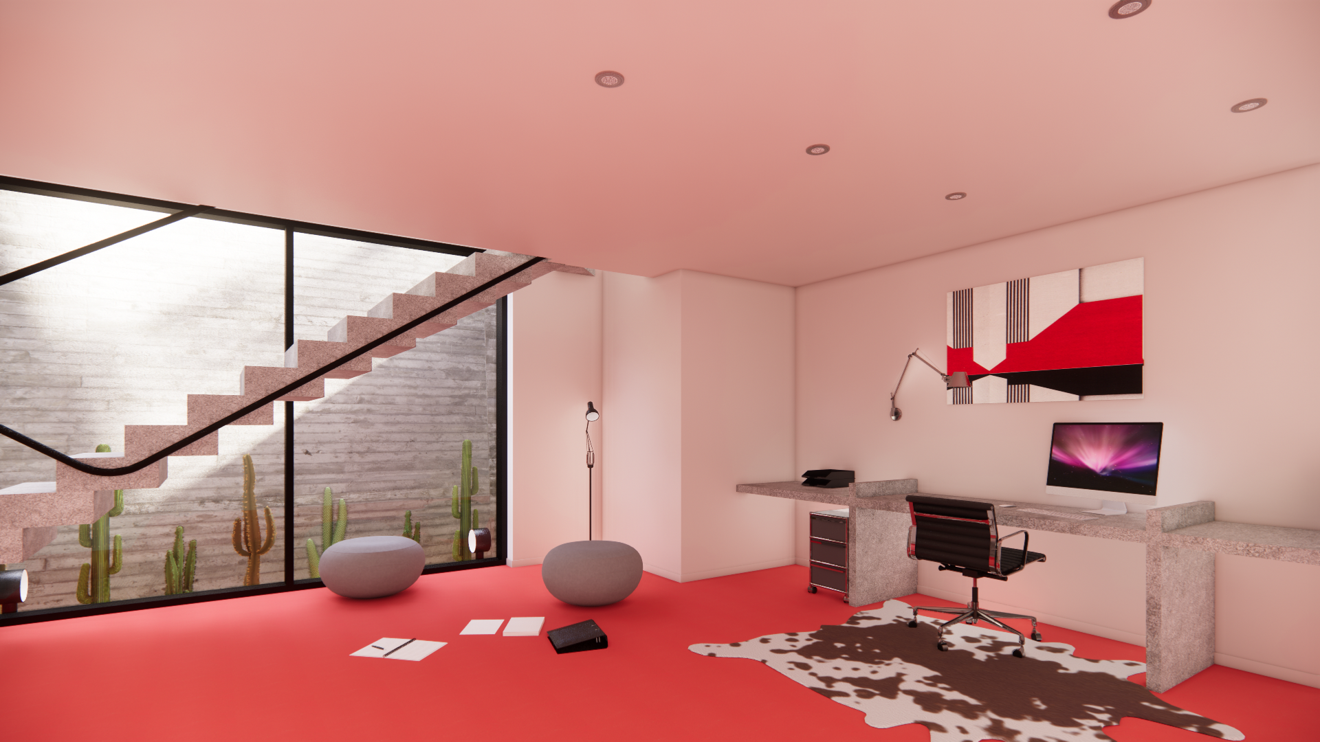 Minimalist personal office interior architecture - Two of a Kind Dire Architects