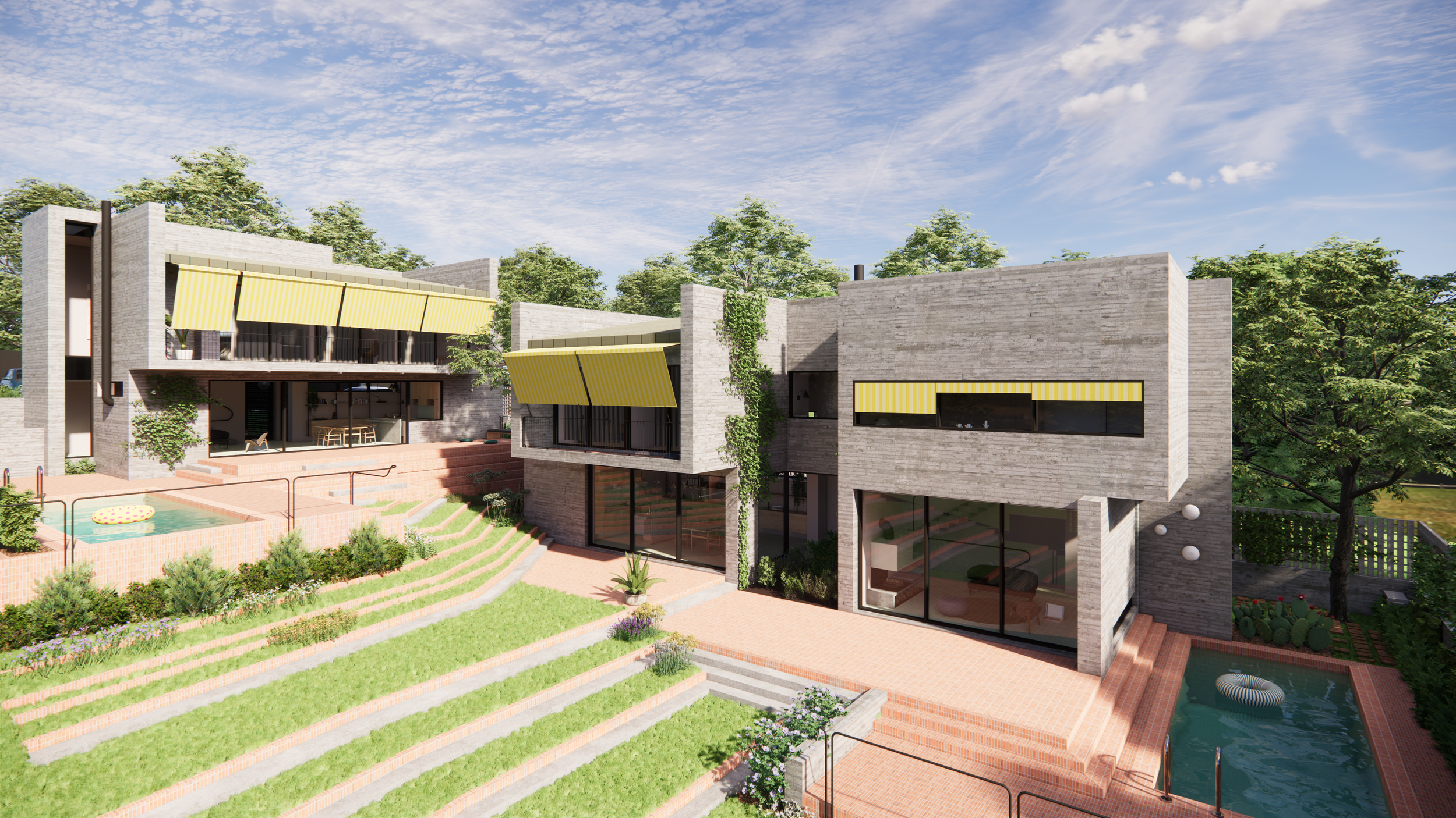 Bioclimatic residential architecture with geometric volume design – dire architects