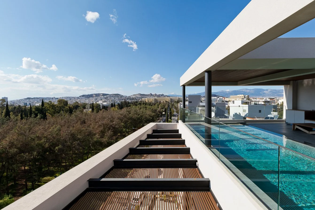 Αρχιτεκτονικό γραφείο Αθήνα dire architects σχεδιασμός σύγχρονης μονοκατοικίας με πρόβολο στο Παπάγου