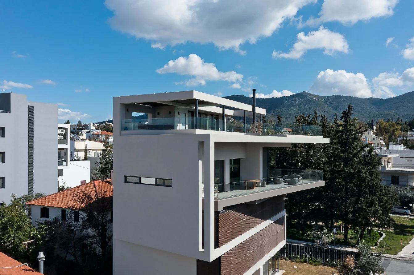 Αρχιτεκτονικό γραφείο Αθήνα Dire Architects - Εξωτερική όψη πολυτελούς κατοικίας