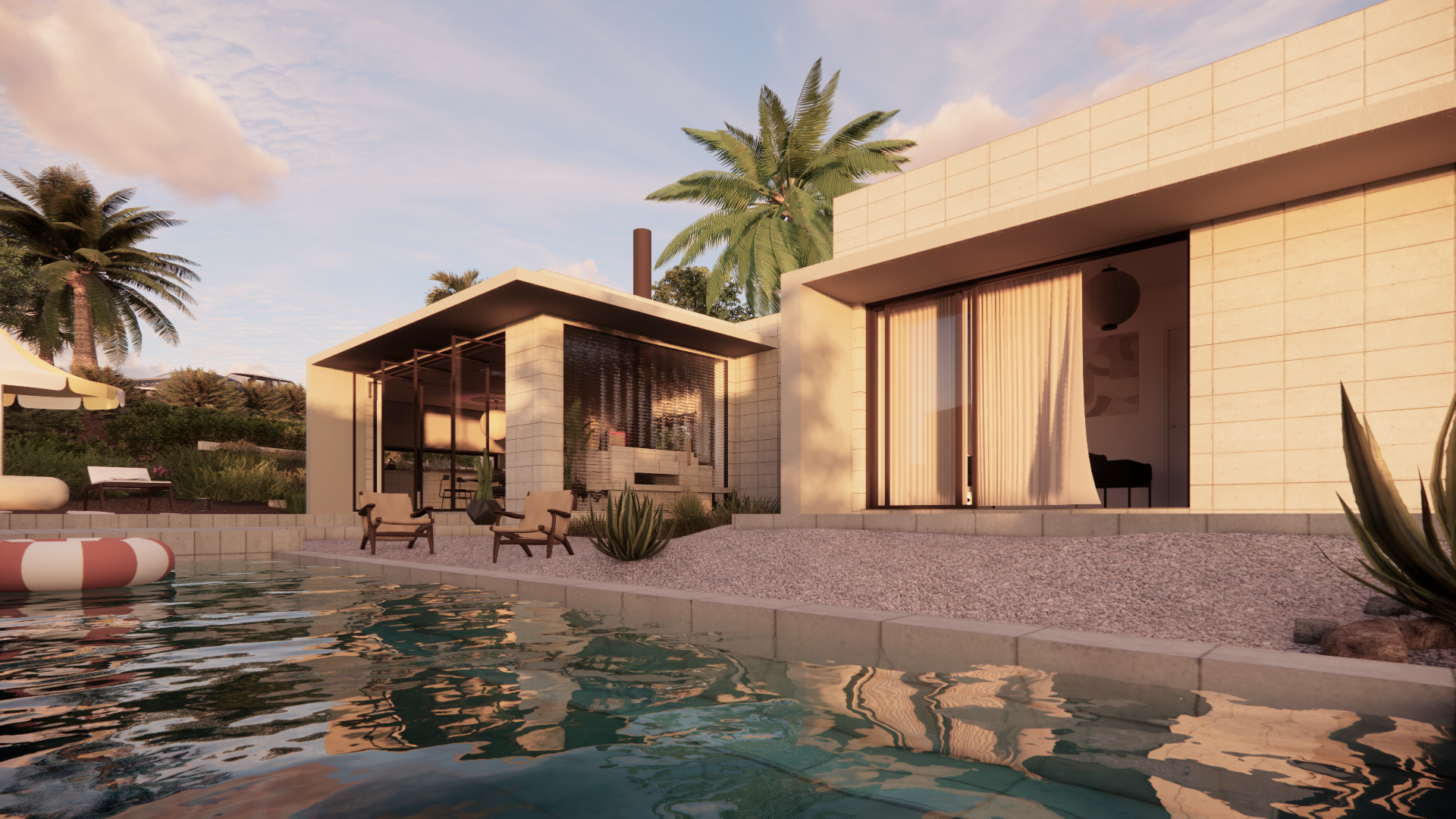 Usonian-Inspired Sunset Villa II, σύγχρονη κατοικία υψηλής ενεργειακής απόδοσης και αισθητικής από το αρχιτεκτονικό γραφείο dire architects στην Αθήνα.