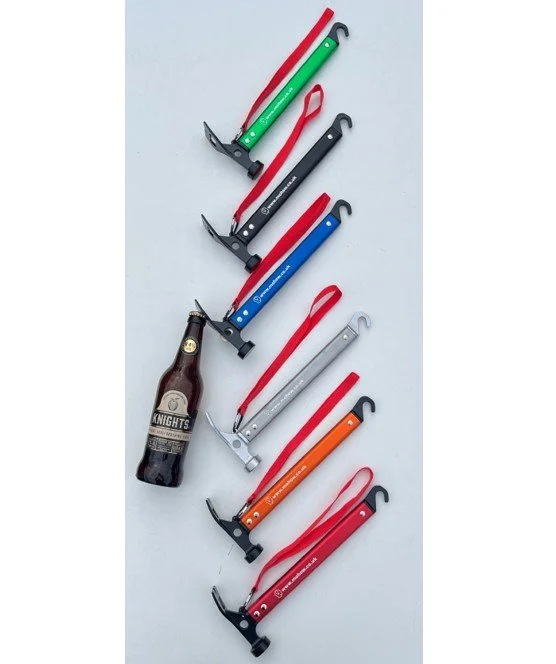 Camping Hammer, Peg Extractor & The Coolest Bottle Opener ever! Great Christmas gift idea