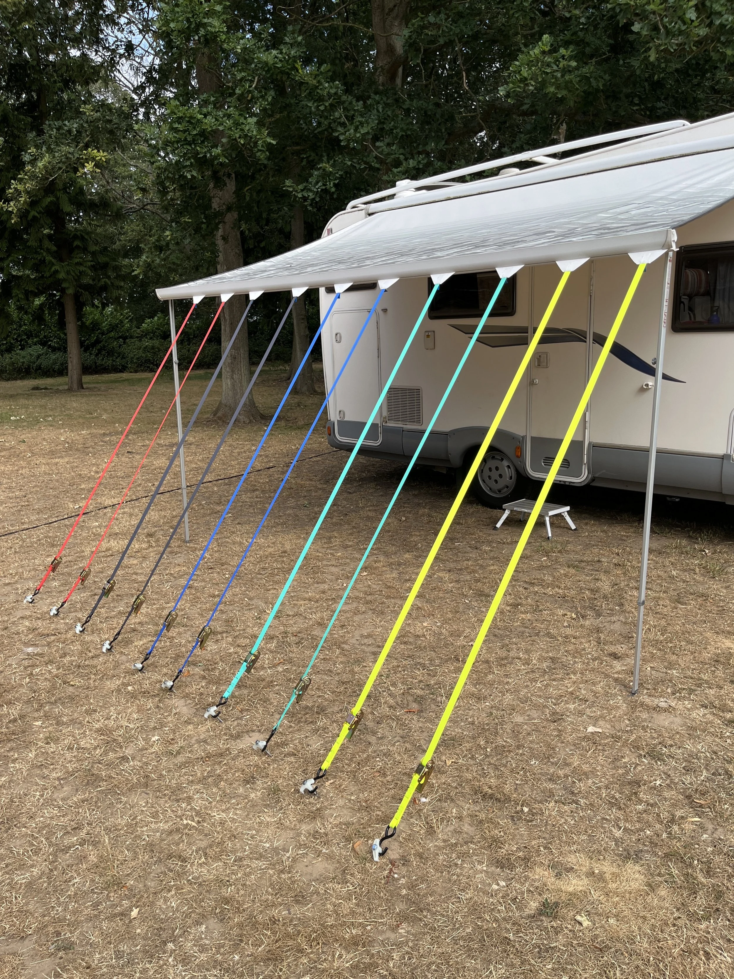 Awning Ratchet Strap Tie Down Kit