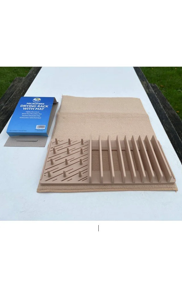 Drainer Drying Rack with Microfibre Mat