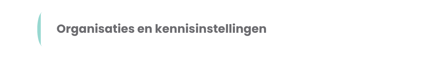 Titel van de presentatie: "Organisaties en kennisinstellingen".