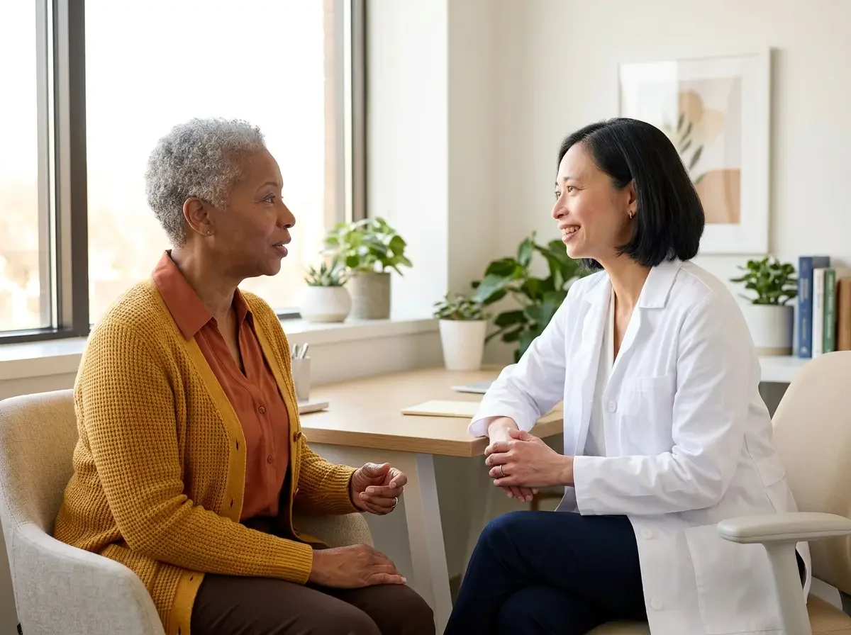 Dr. Buencamino-Francisco in a personal patient consultation — Concierge Medicine of the South Shore