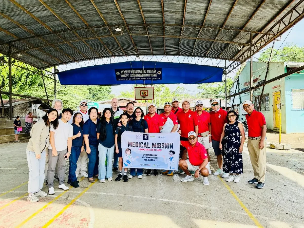 Dr. Maria Buencamino-Francisco and the medical mission team at Barangay Bankas Heights, Davao City, February 2026