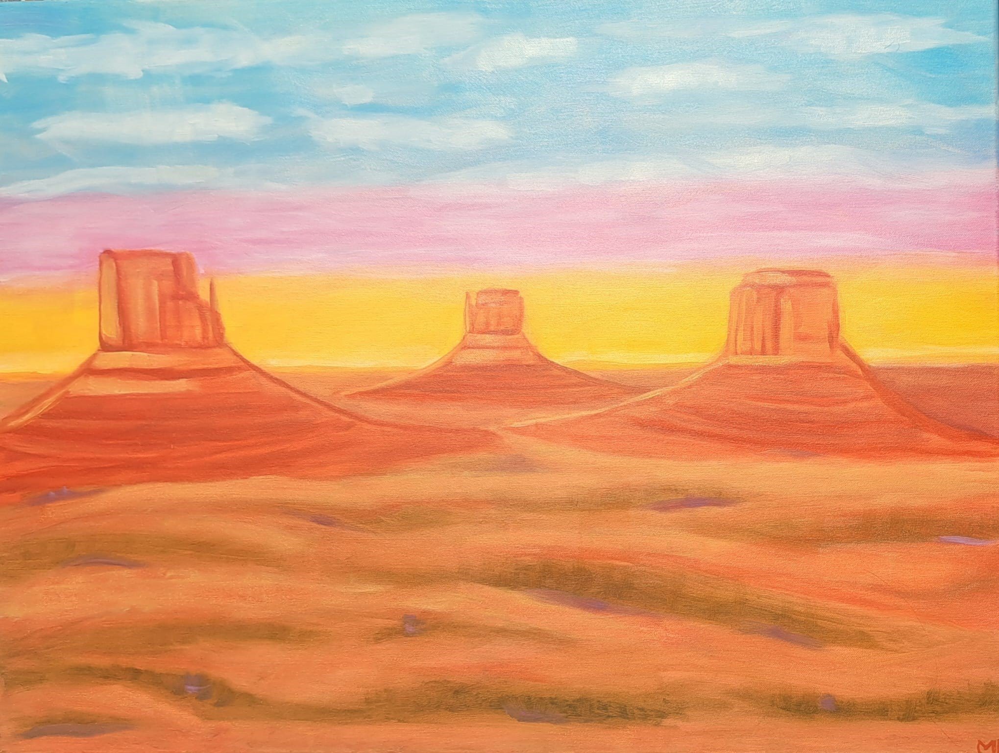 Monument Valley - Olieverf op doek 2025, 60 x 80 cm - p.o.a.